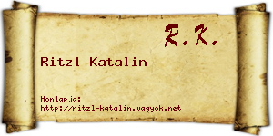 Ritzl Katalin névjegykártya