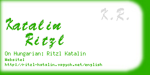 katalin ritzl business card